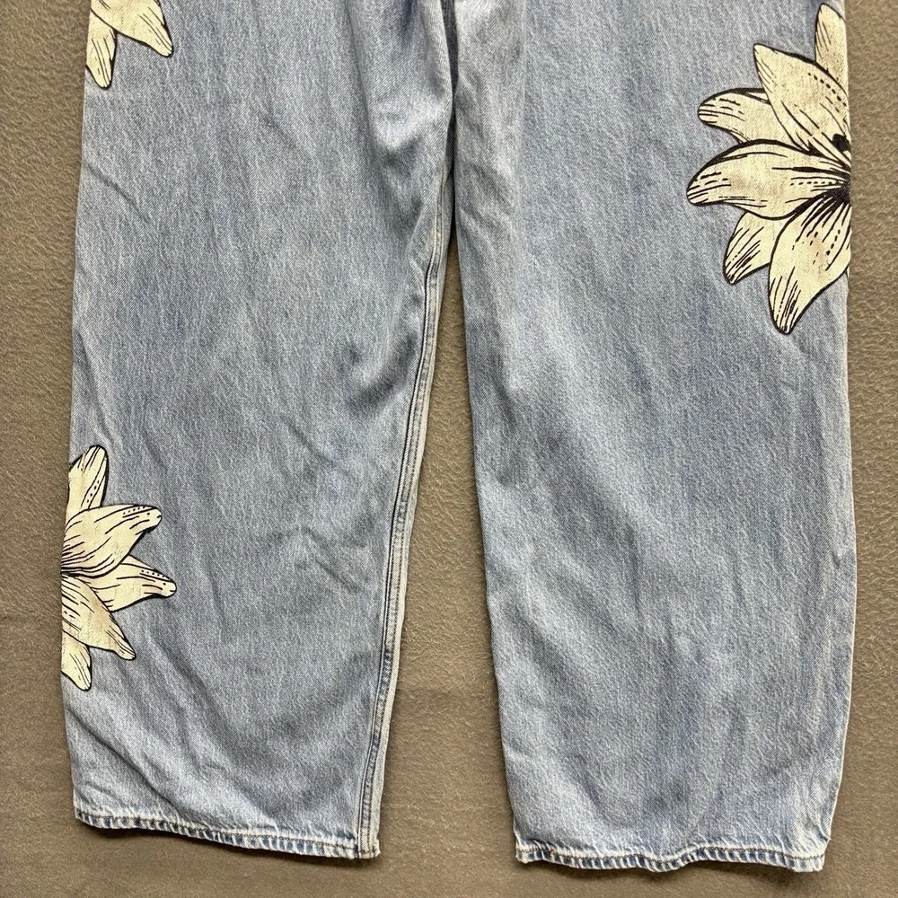 Levi's X FARM Rio High Rise Loose Jeans Women's 30x29 Blue Floral Tropical - Picture 13 of 13